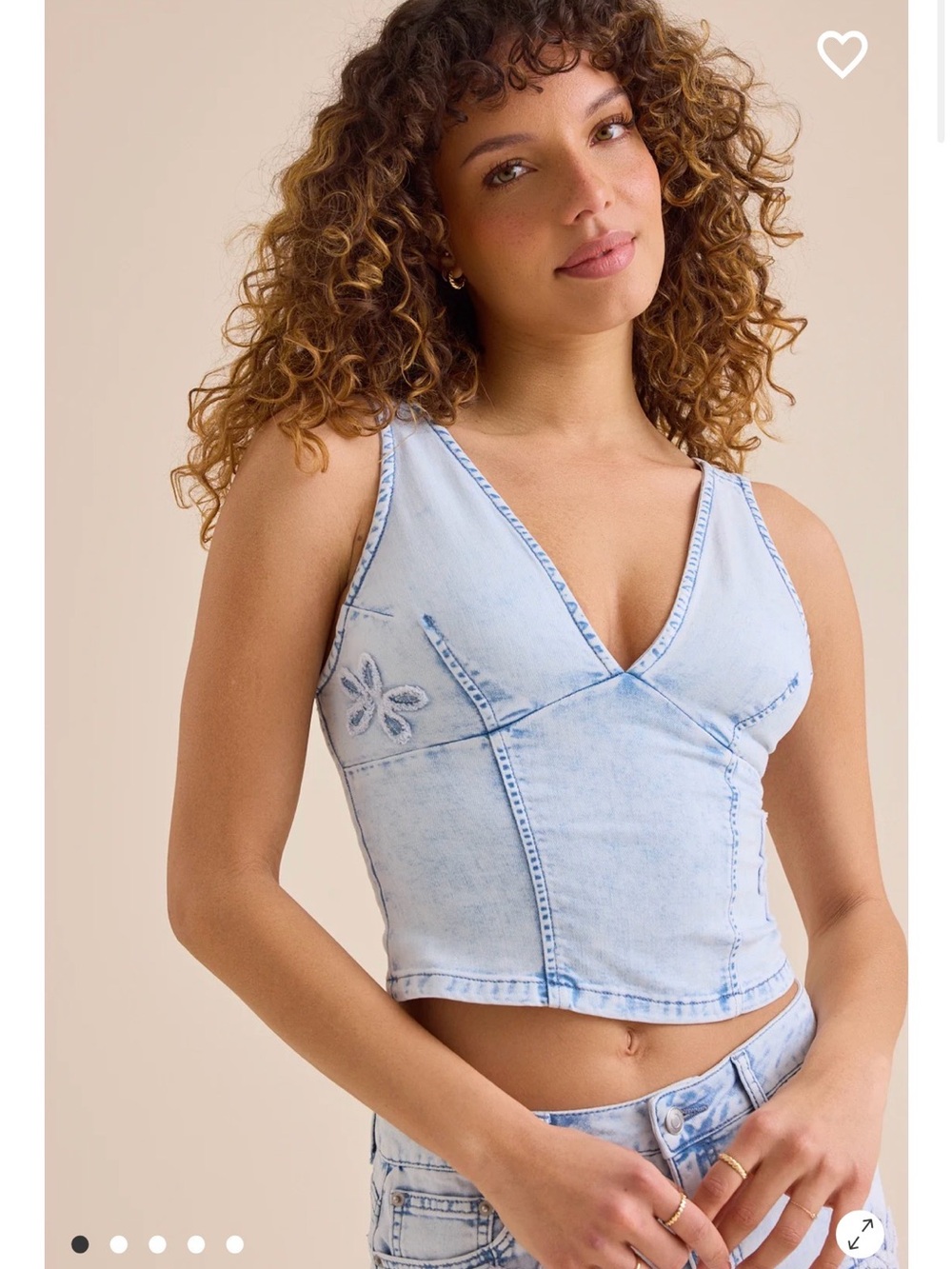 Tess Denim Halter Top